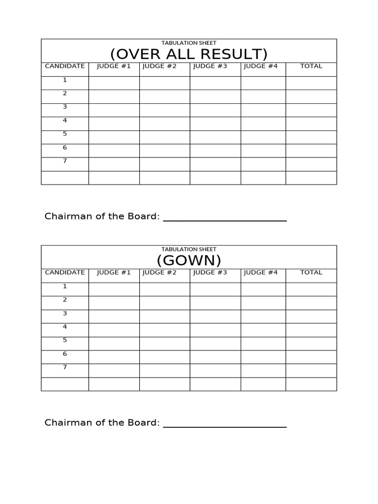 Casualtabulation Shee-Wps Office | PDF