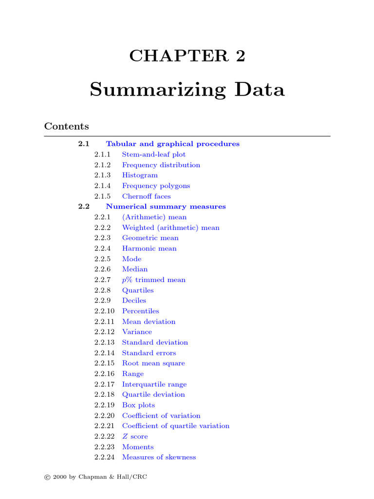 Data Summarization Techniques and Measures | PDF | Mean | Histogram