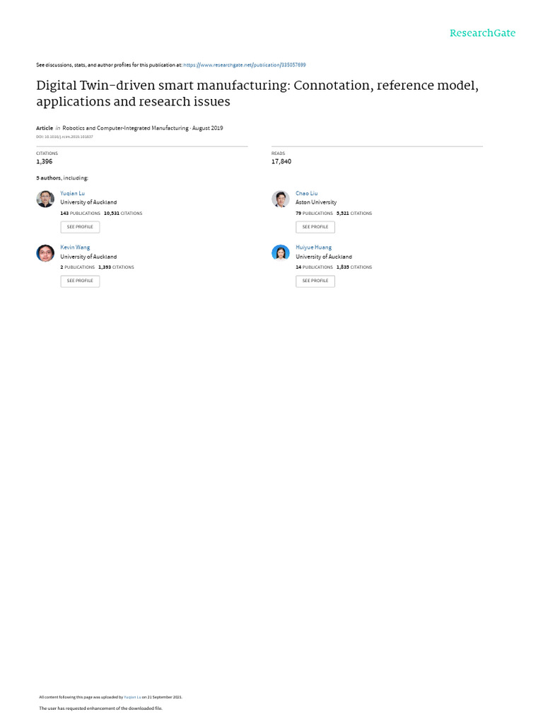 Digital Twin Driven Smart Manufacturing | PDF | Computer Network | Osi ...