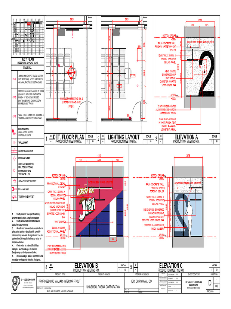URC Malvar Interior Fitout Plans | PDF | Building Materials ...