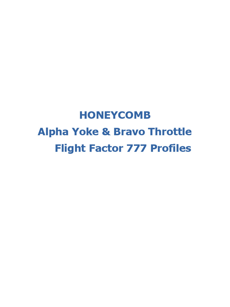 FF 777 Flight Factor Control Profiles | PDF | Aircraft | Aviation
