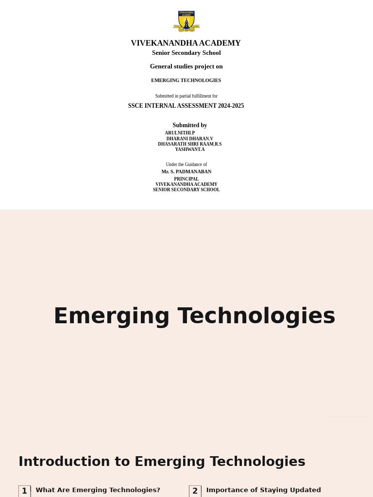 Emerging Technologies | PDF | Artificial Intelligence | Intelligence ...