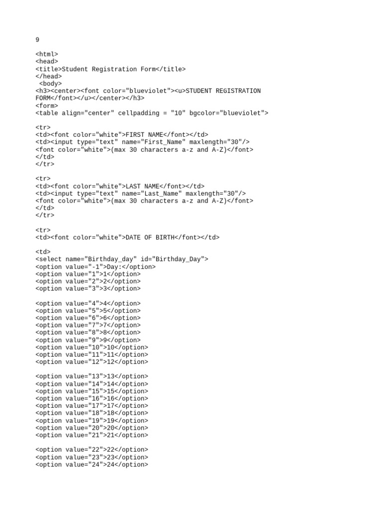 Code For Form 2 - 210217 - 124408 | PDF