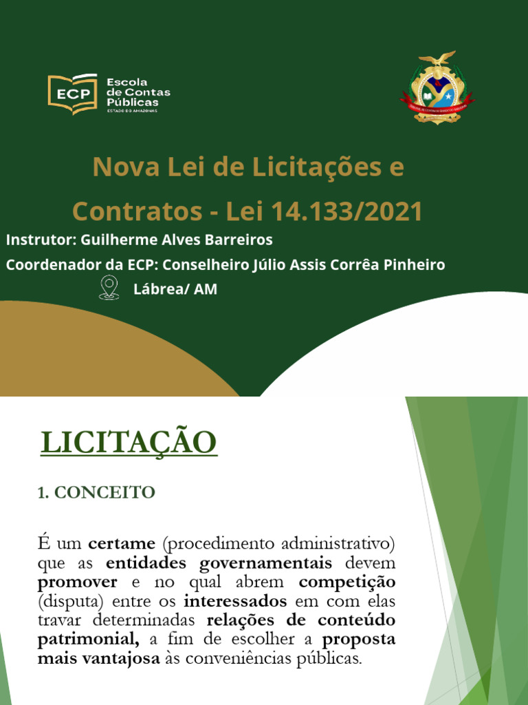 Nova Lei de Licitações: Lei 14.133/2021 | PDF | Economias | Business