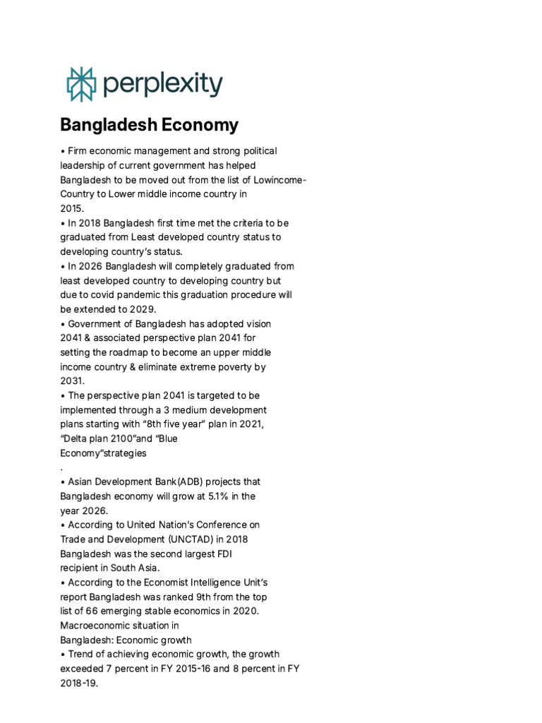 Bangladesh's Economic Progress 2024 | PDF | Fiscal Policy | Gross ...
