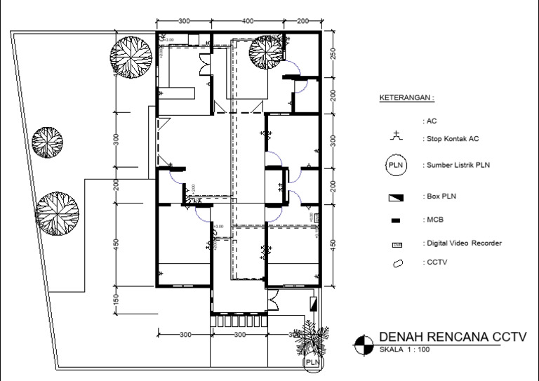 CCTV Plan Layout at Scale 1:100 | PDF