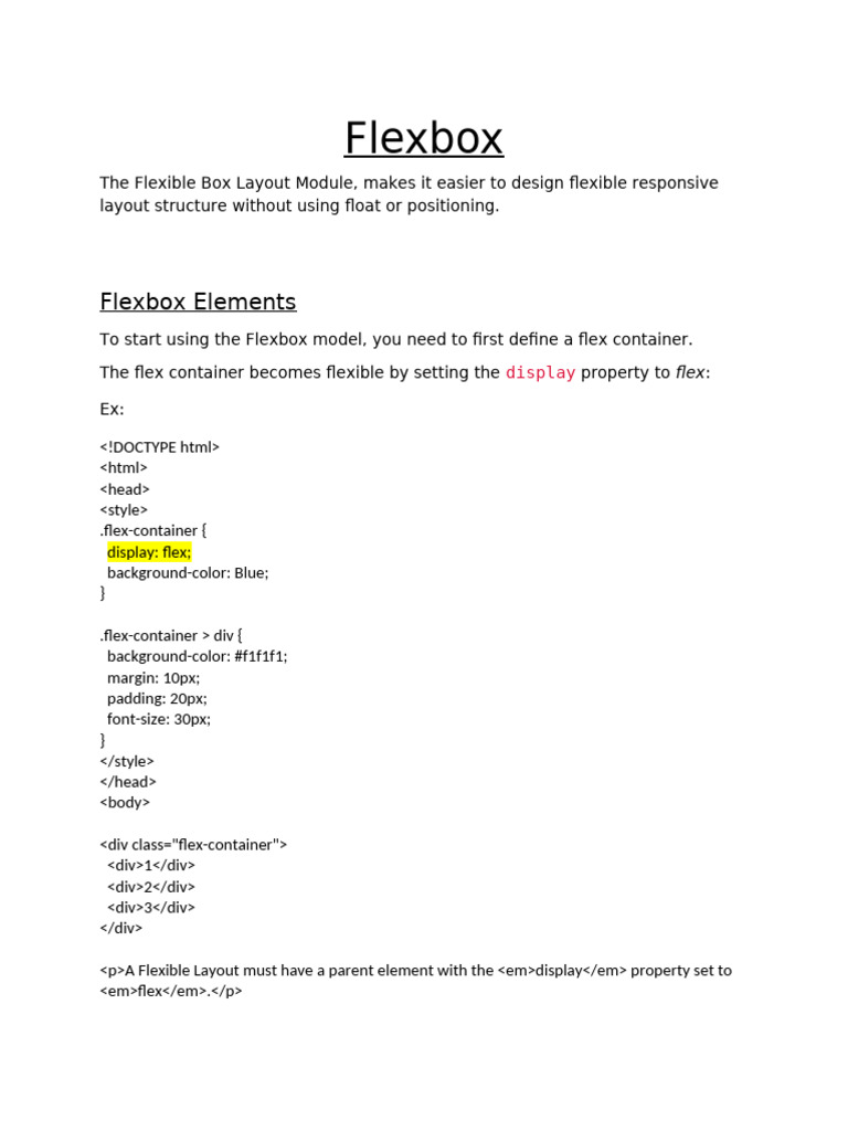 Javascript Flexbox Semantics | PDF | Java Script | Web Development