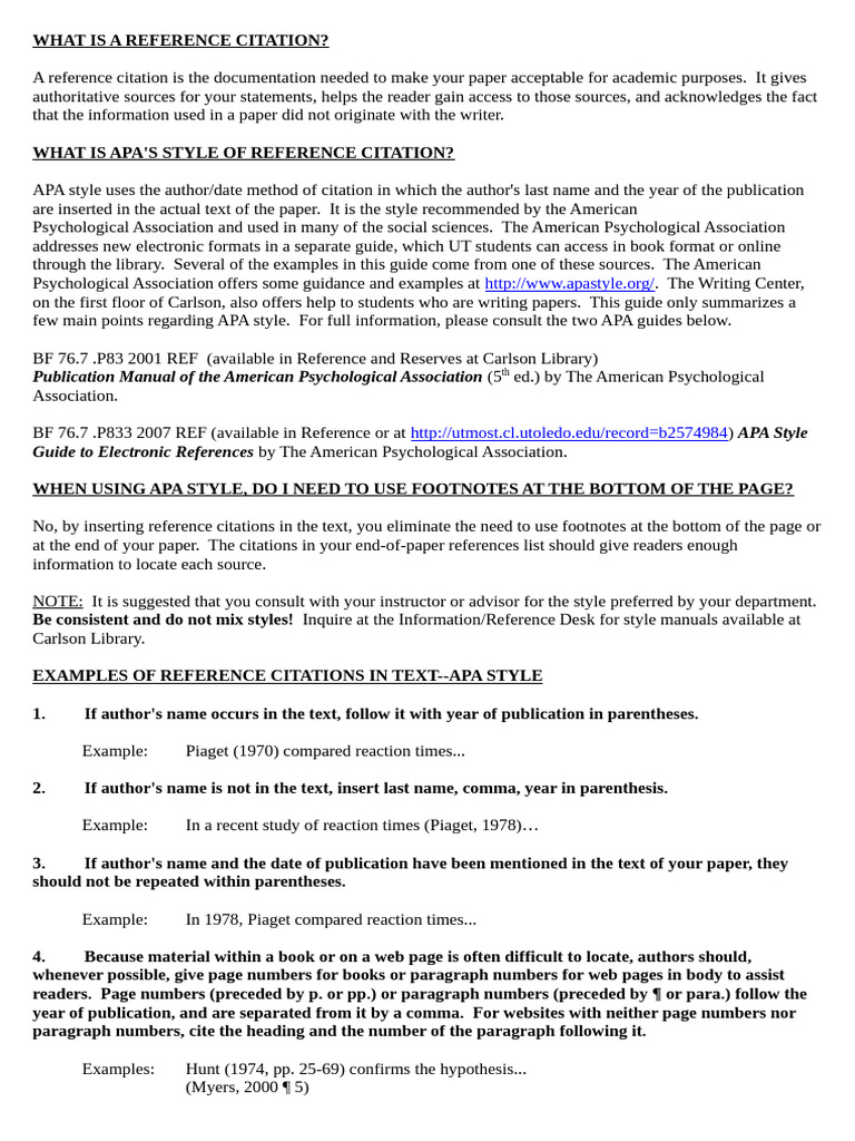 Understanding APA Reference Citations | PDF | Apa Style | Citation