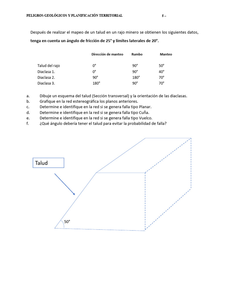 Lab4 - Taludes en Roca | PDF