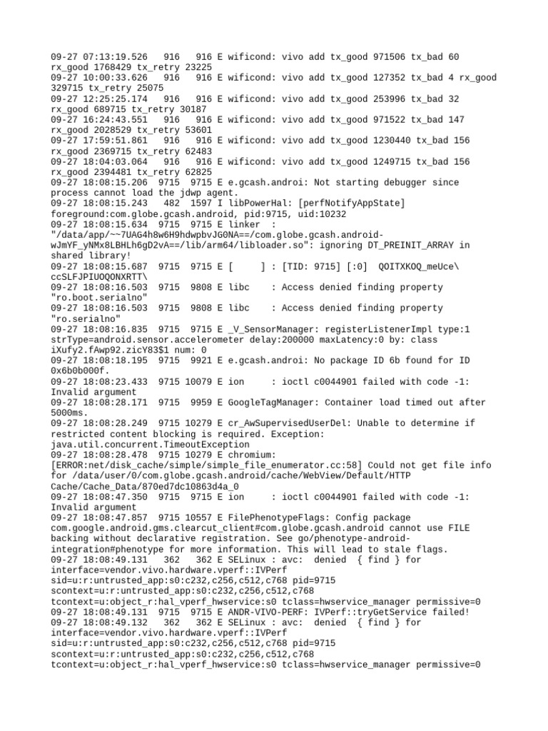 Vivo WiFi Performance Log Analysis | PDF | System Software | Computer ...