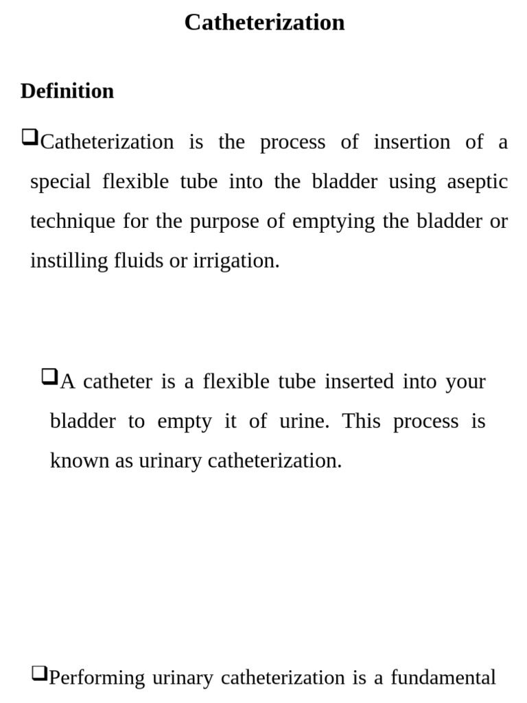 Understanding Urinary Catheterization Techniques | PDF | Urinary ...
