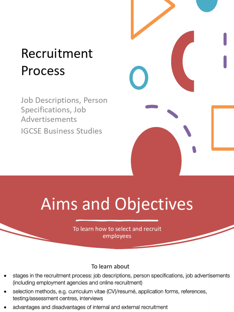 IGCSE Recruitment Process | PDF | Recruitment | Employment