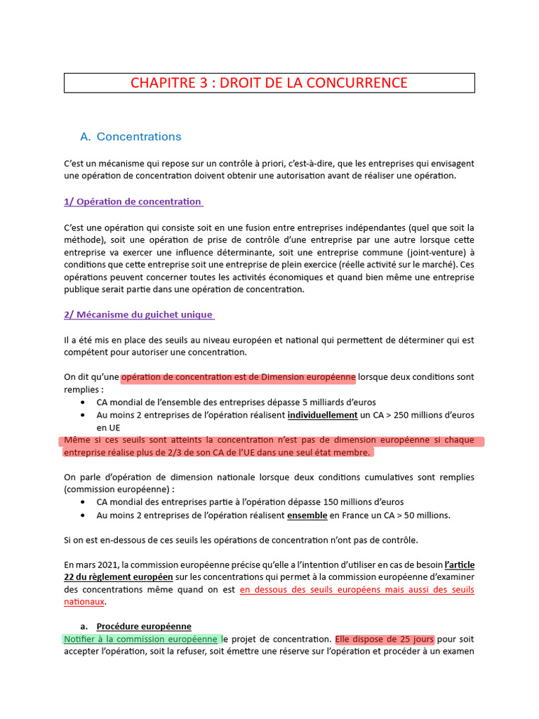 Droit de la concurrence en Europe et France | PDF | Dumping ...