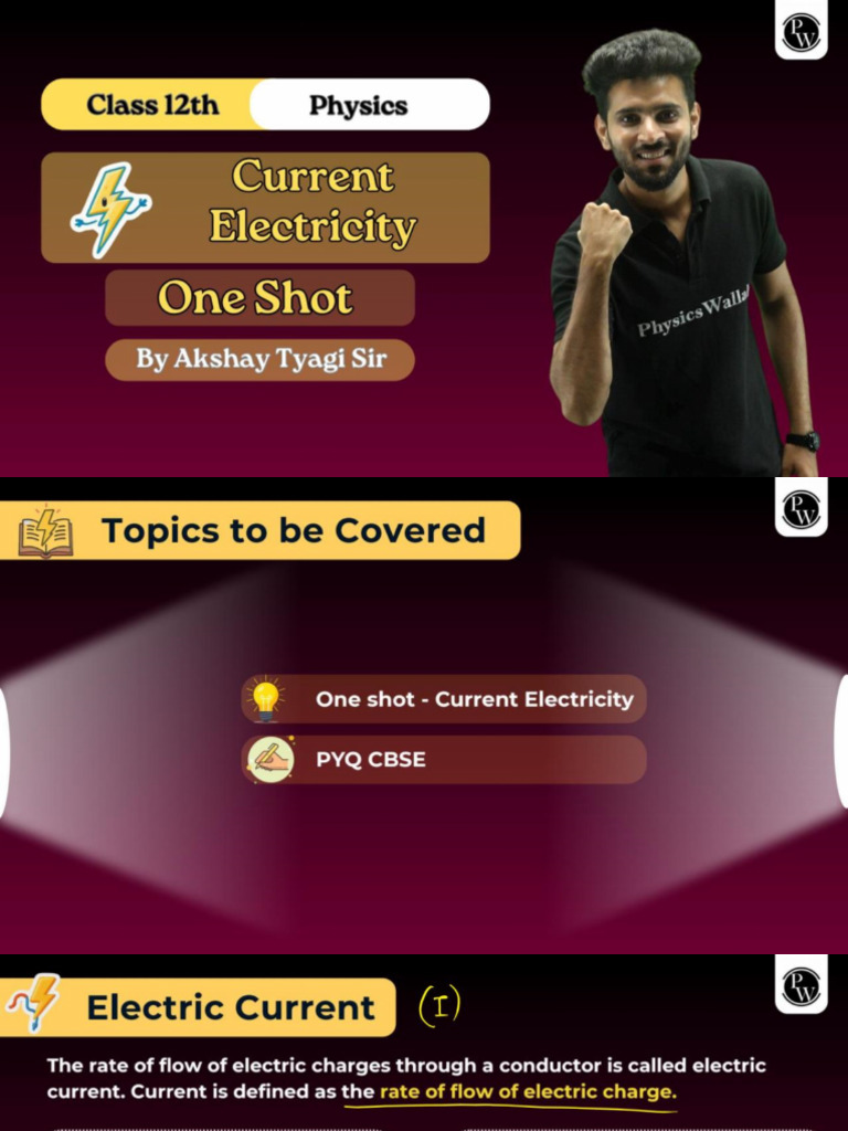 Current Electricity 12th One Shot.. | PDF