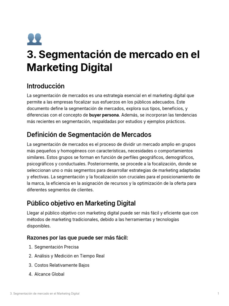 Segmentacin de Mercado | PDF | Marketing | Segmentación de mercado