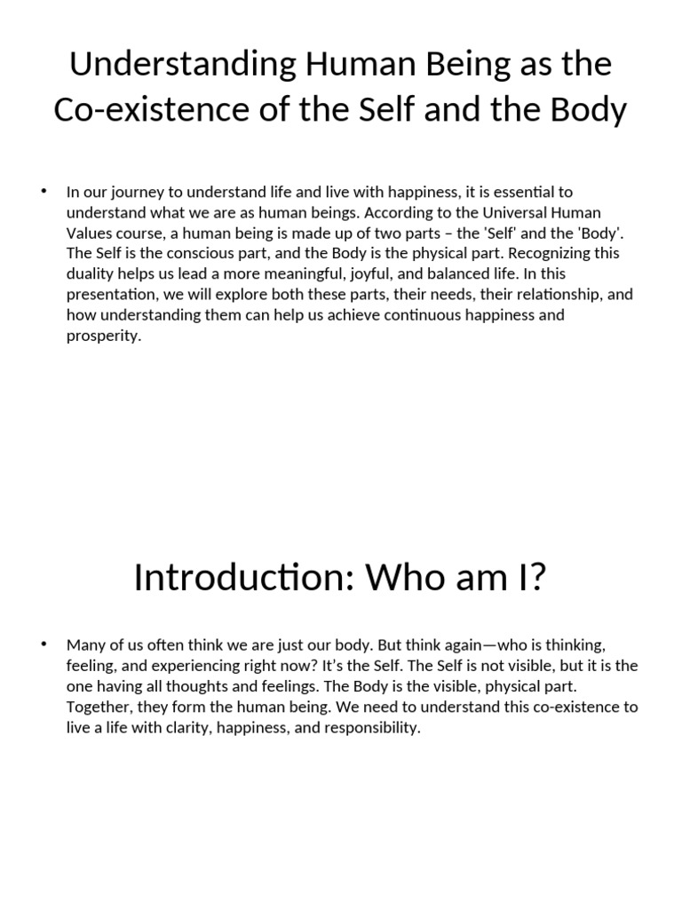 Self and Body: Path to Happiness | PDF | Happiness | Self
