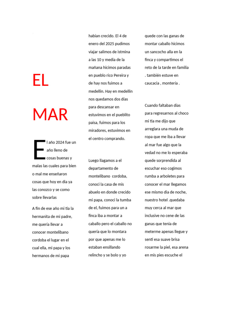 El Mar | PDF