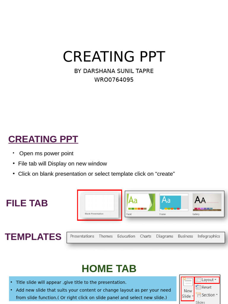 PowerPoint Presentation Creation Guide | PDF | Microsoft Power Point ...