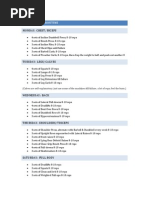 Zyzz S Sample Routine
