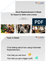 Automatic Stock Replenishment in Retail Its Impact To Sales and Losses