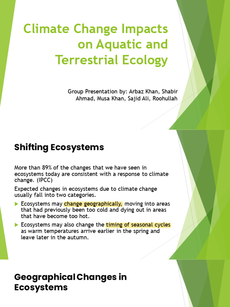 Climate Change Effects on Ecosystems | PDF | Climate Change | Fuels