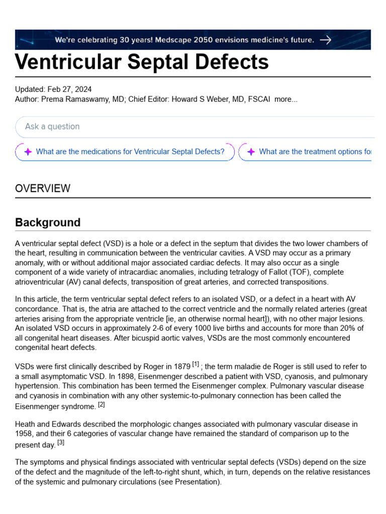 VSD Pathophysiology Overview | PDF | Heart Valve | Congenital Heart Defect