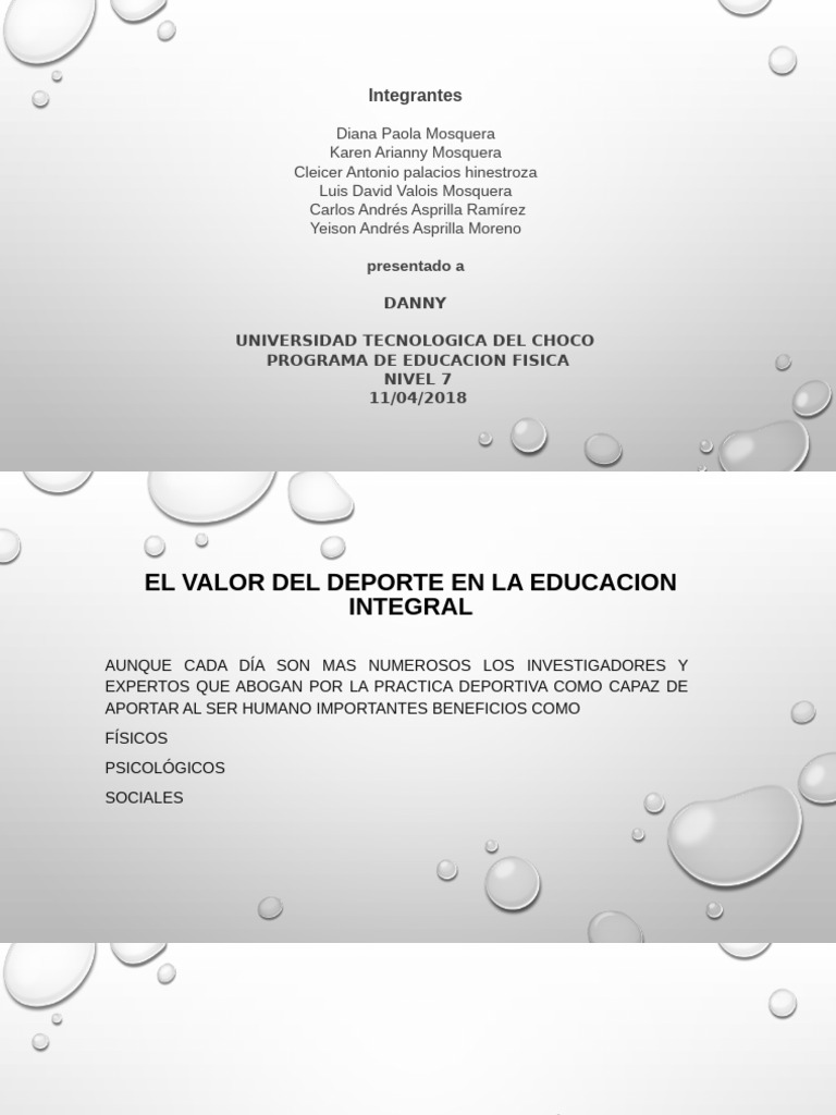 Importancia del Deporte en la Educación | PDF