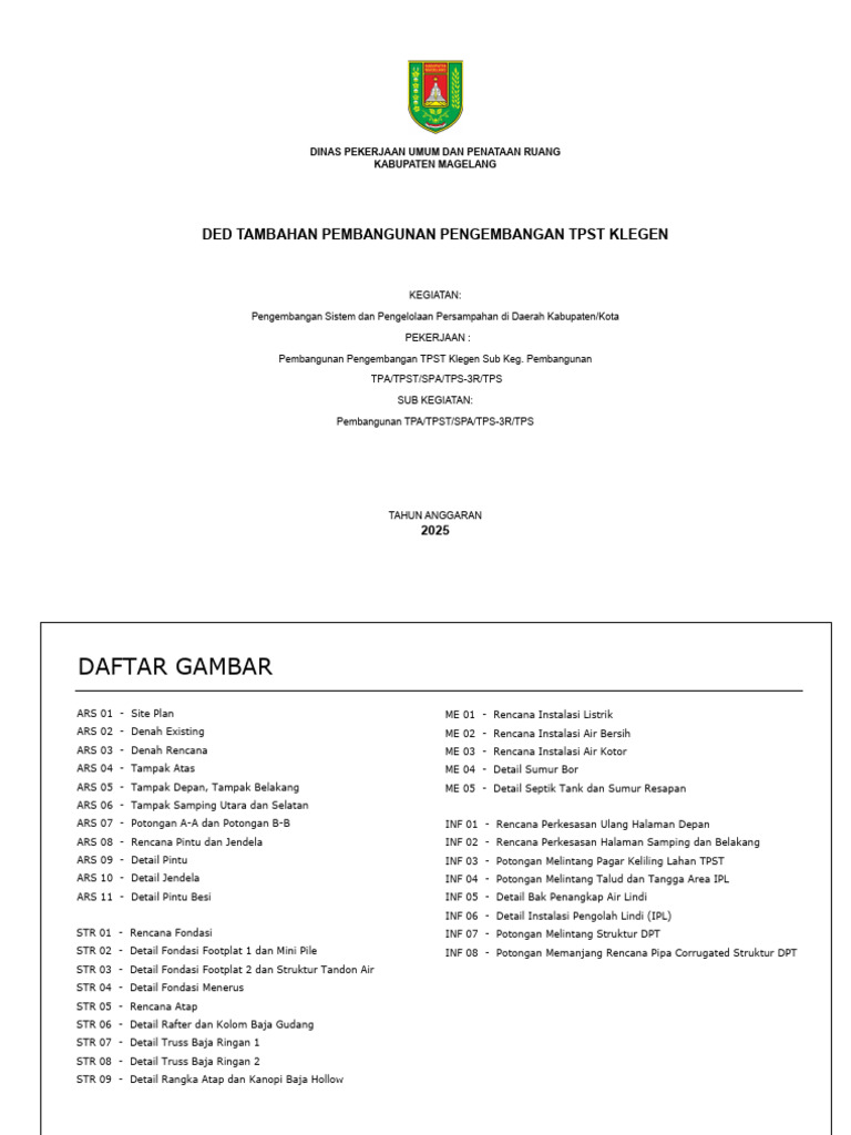 Pengembangan TPST Klegen Magelang 2025 | PDF