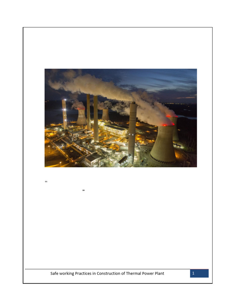Safe Practices for Thermal Power Construction | PDF | Occupational ...
