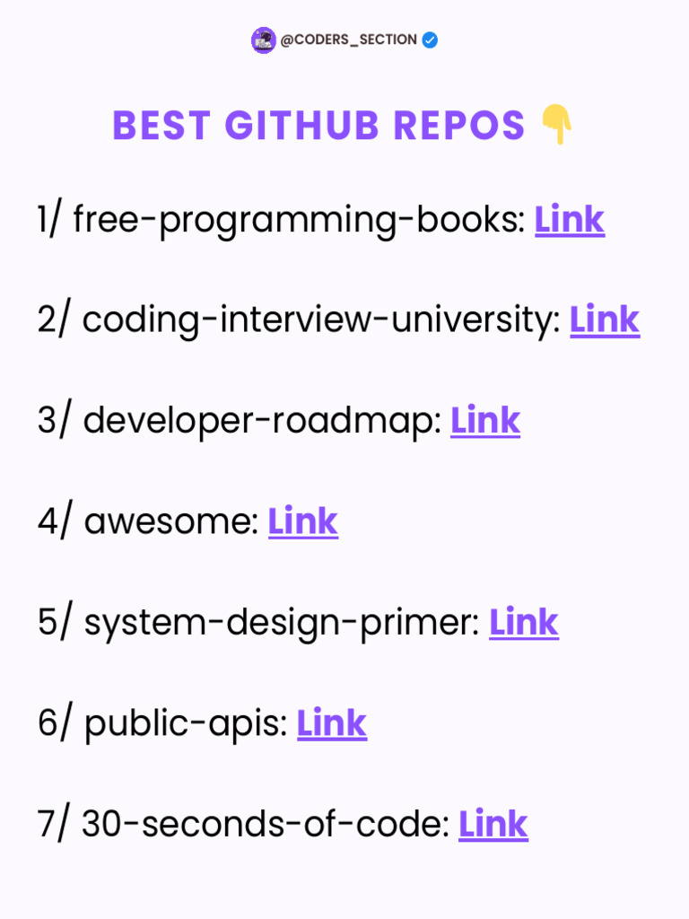 Best Github Repos - Coders - Section | PDF