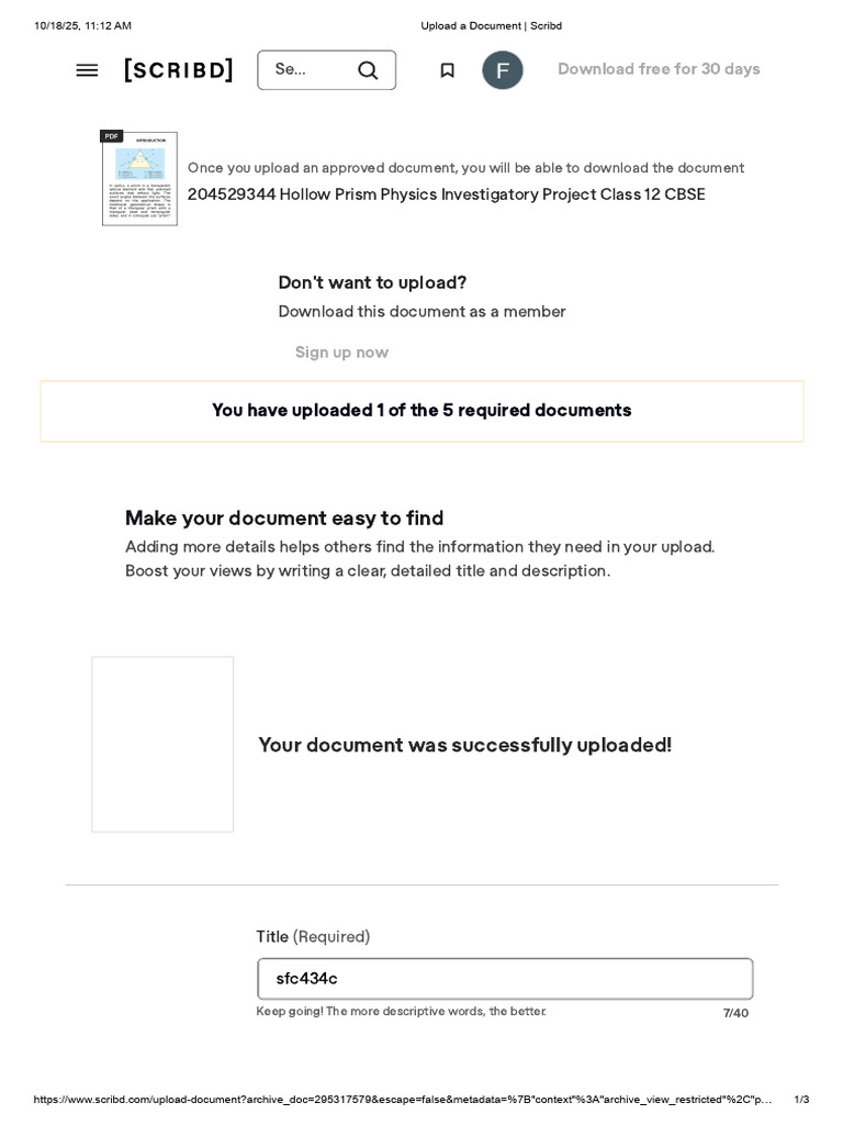 Upload A Document - Scribd | PDF | Scribd