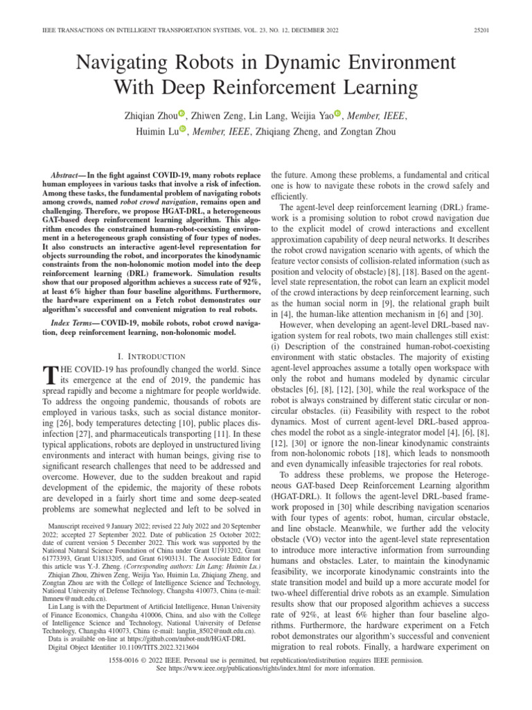 Robot Navigation with Deep Reinforcement Learning | PDF | Vertex (Graph ...