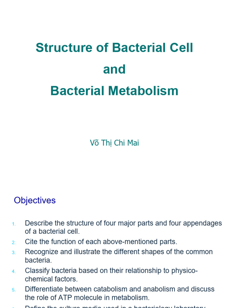 Bacterial Cell Structure and Metabolism | PDF | Bacteria | Cell (Biology)