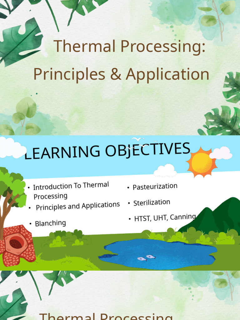 Principles of Thermal Processing Explained | PDF | Chemistry | Food Science