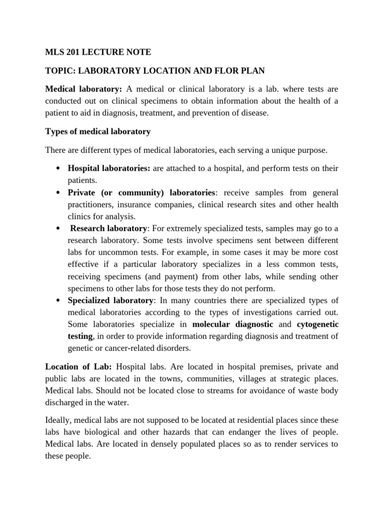 Hospital Laboratory Floor Plan Guide | PDF | Medical Laboratory | Medicine