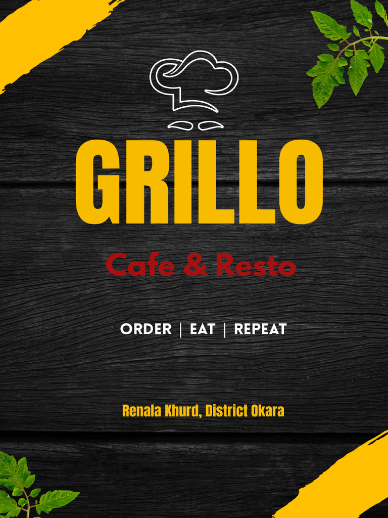 Grillo Cafe & Resto Menu | PDF