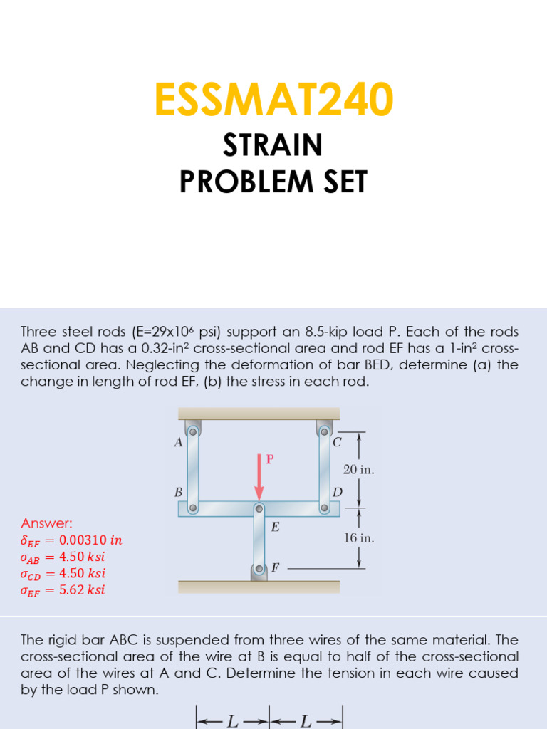 Steel Rods Load and Stress Analysis | PDF
