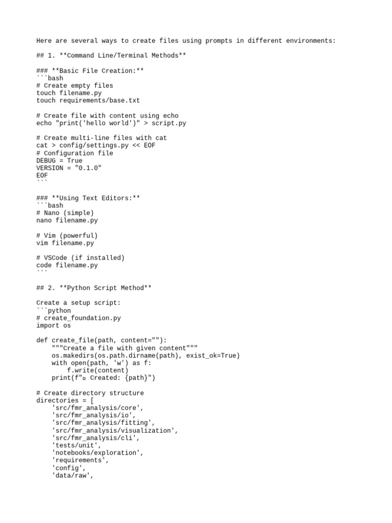 File Creation Methods in Python | PDF | Python (Programming Language ...
