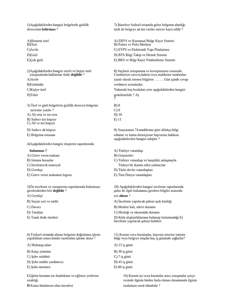 Tüm Sorular 2 | PDF