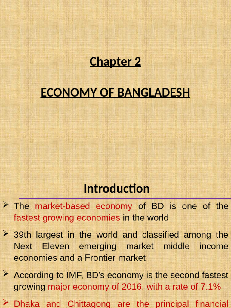 Bangladesh's Growing Economy Overview | PDF | Agriculture | Economies