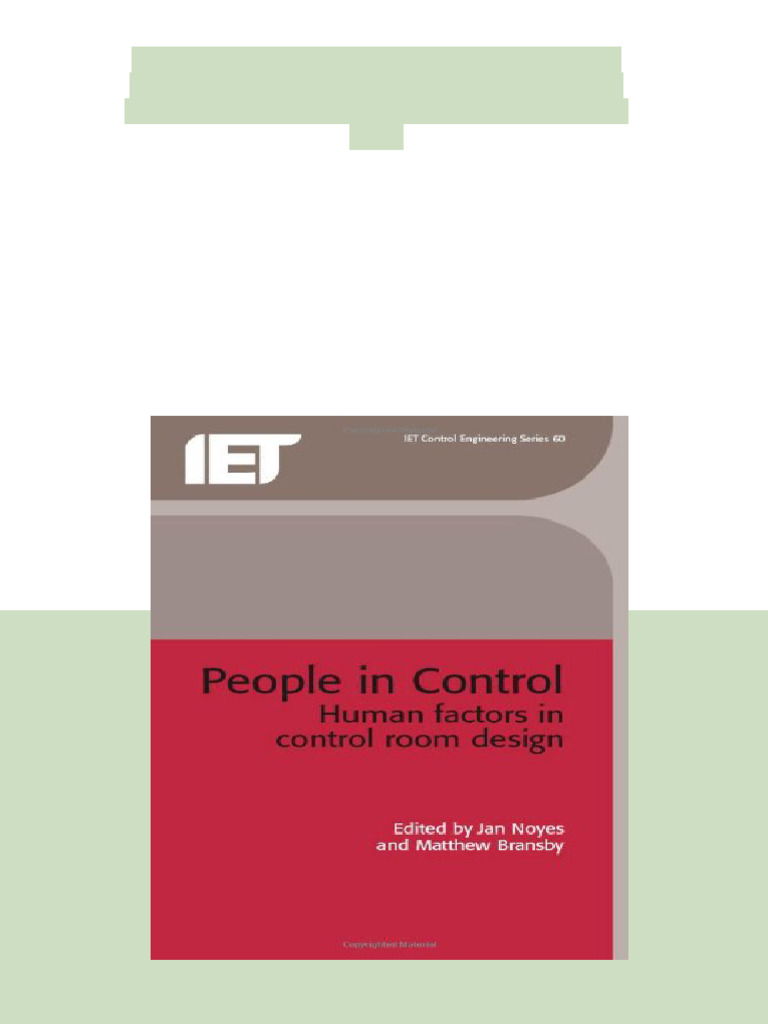 3432People in Control Human Factors in Control Room Design IEE Control ...