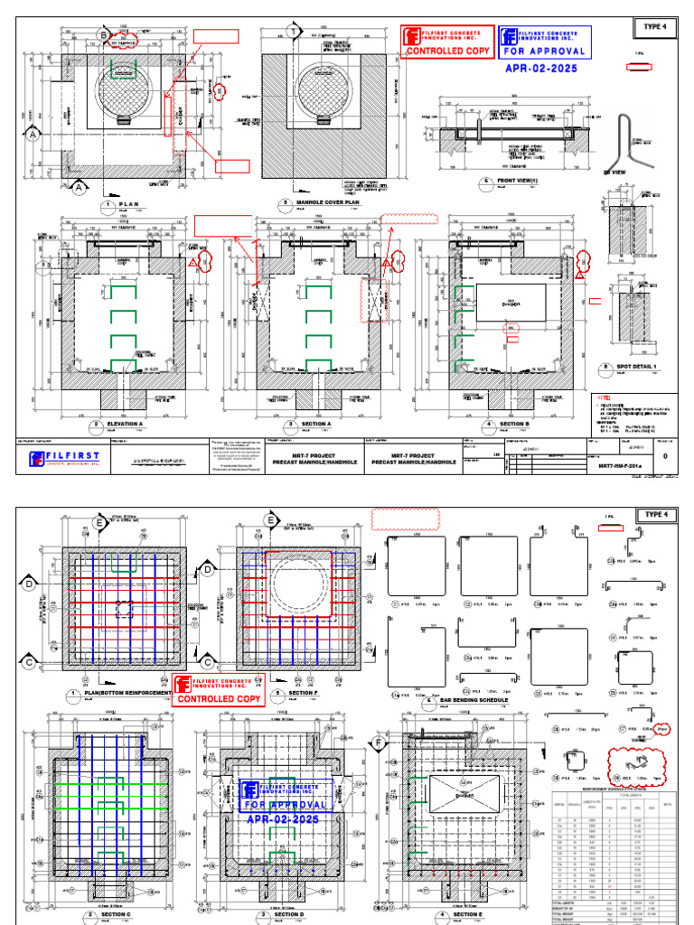 MRT-7 Precast Manhole Plans | PDF | Materials | Building Technology