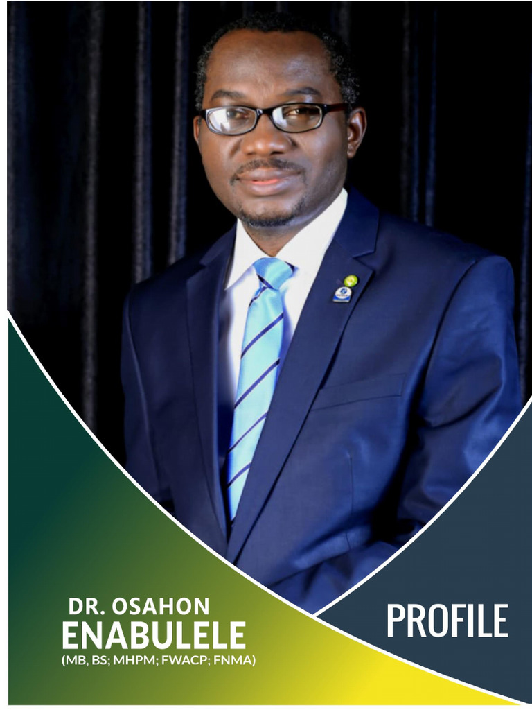 Dr. Osahon Enabulele: Medical Leader Profile | PDF | Nigeria | Health Care