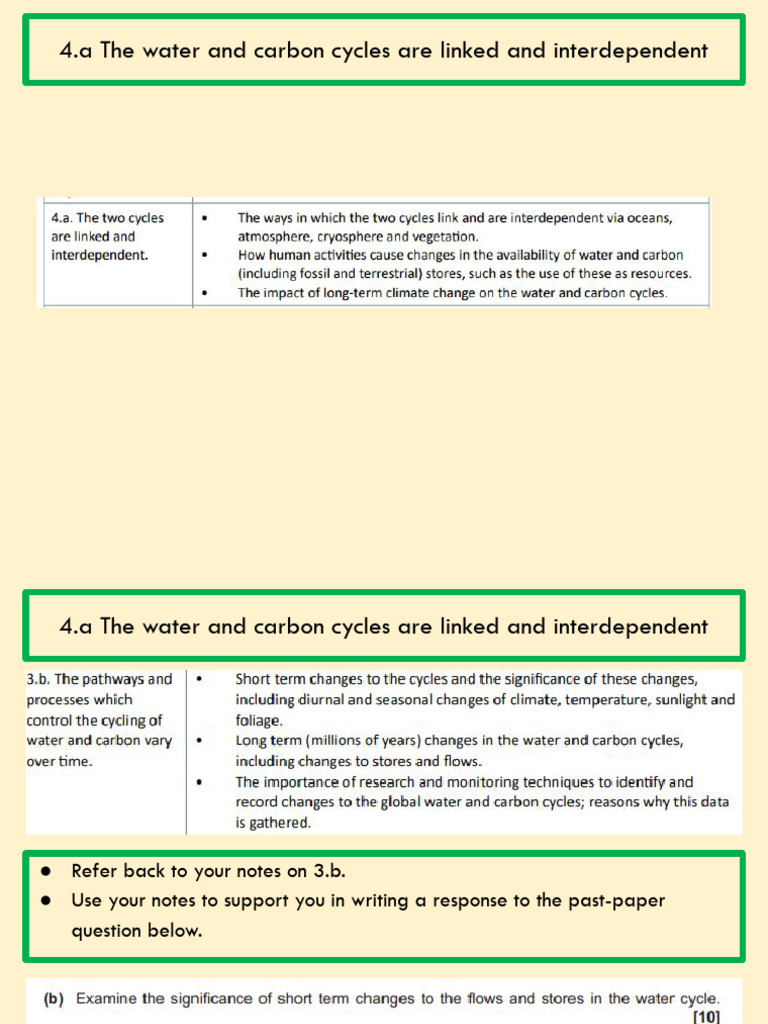 Water and Carbon Cycles Interdependence | PDF | Carbon Cycle | Peat