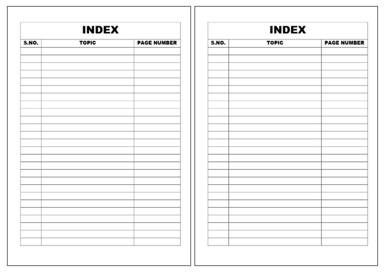 Index 2 Pages | PDF