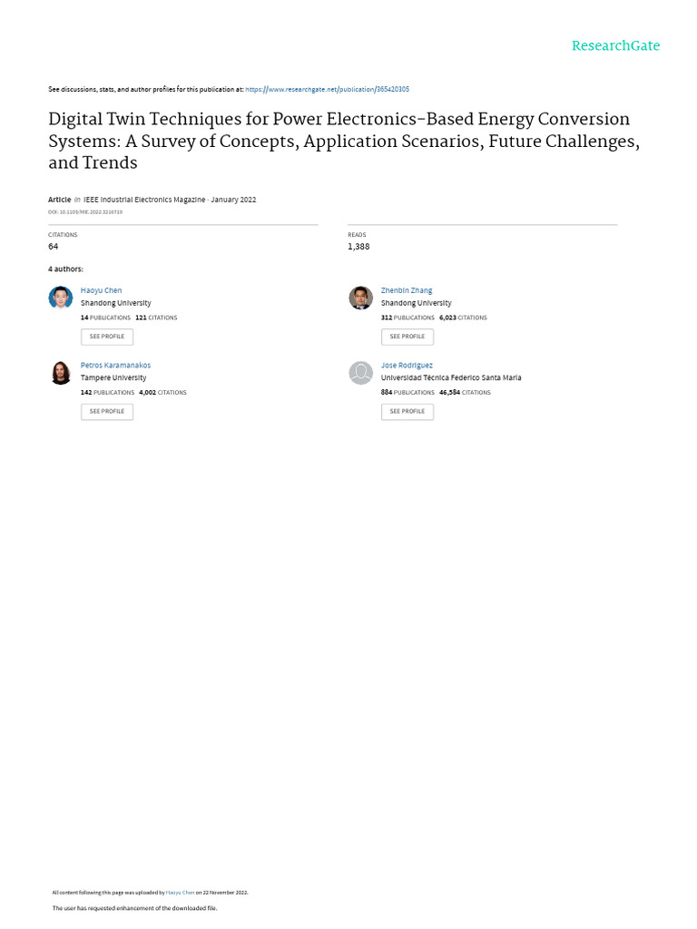 Digital Twin Techniques in Power Electronics | PDF | Internet Of Things ...