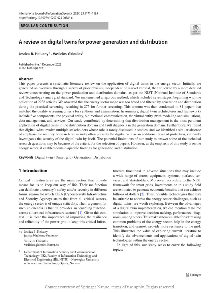 Digital Twins in Power Generation & Distribution | PDF | Conceptual ...