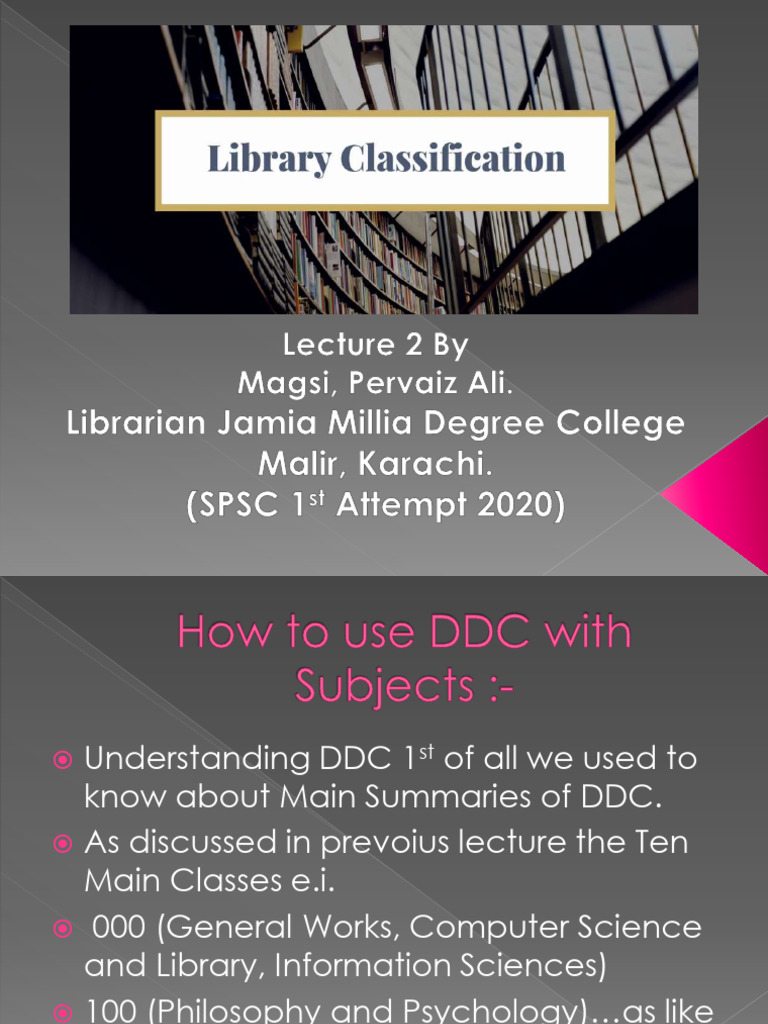 Understanding DDC: Classes & Volumes | PDF