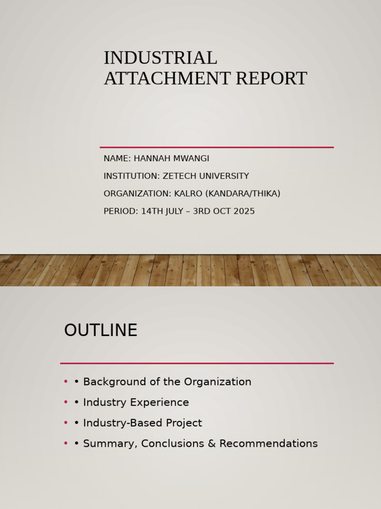Industrial Attachment Report Presentation 2 | PDF | Manure | Agriculture