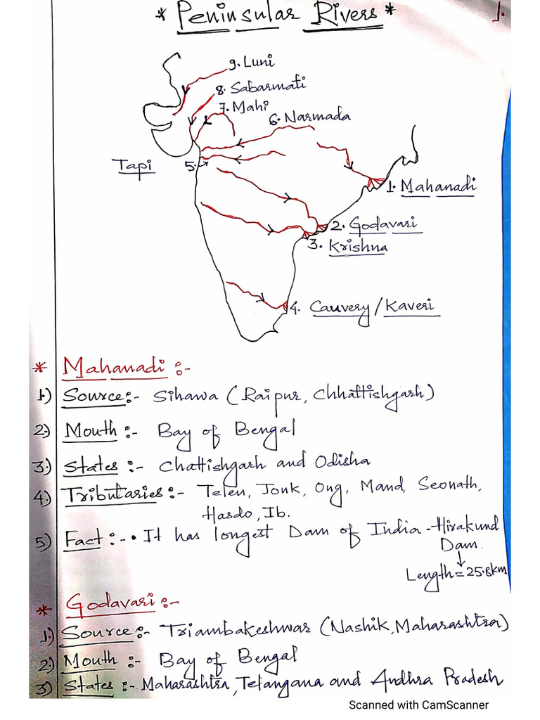 12.) Peninsular Rivers | PDF
